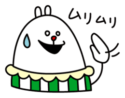 Cheerful white rabbit sticker #2012166