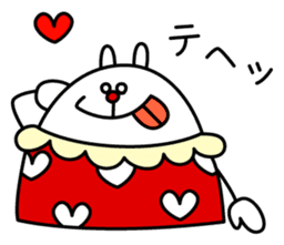 Cheerful white rabbit sticker #2012168