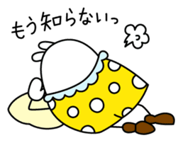 Cheerful white rabbit sticker #2012172