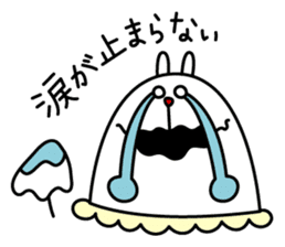 Cheerful white rabbit sticker #2012175