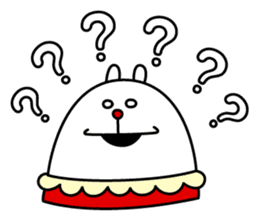 Cheerful white rabbit sticker #2012176