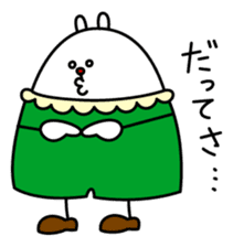 Cheerful white rabbit sticker #2012190