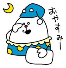 Cheerful white rabbit sticker #2012192