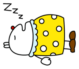 Cheerful white rabbit sticker #2012195