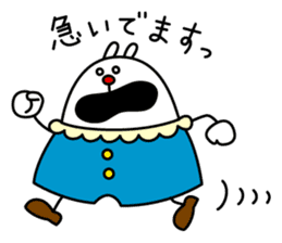 Cheerful white rabbit sticker #2012196