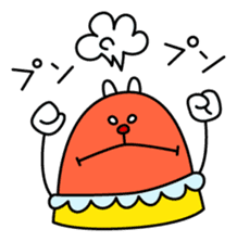 Cheerful white rabbit sticker #2012202