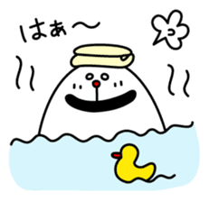 Cheerful white rabbit sticker #2012203