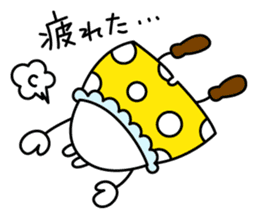 Cheerful white rabbit sticker #2012204