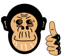 Funny Chimpanzee sticker #2012593