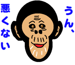 Funny Chimpanzee sticker #2012595