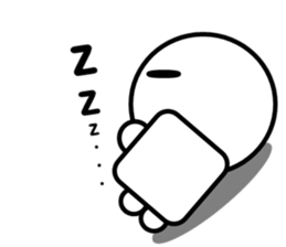 a round face character sticker #2012653