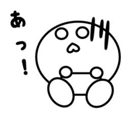 a round face character sticker #2012655