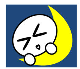 a round face character sticker #2012674