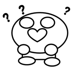 a round face character sticker #2012679