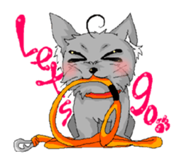 sticker of yorkshire terrier(yorkie) sticker #2012887