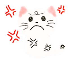 Stamp of white cat sticker #2013017