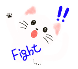 Stamp of white cat sticker #2013029