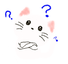 Stamp of white cat sticker #2013035