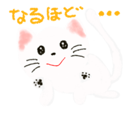Stamp of white cat sticker #2013041