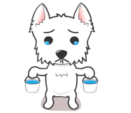 I LOVE West Highland White Terrier. sticker #2013130