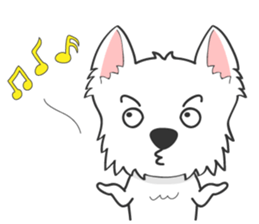 I LOVE West Highland White Terrier. sticker #2013134
