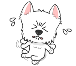 I LOVE West Highland White Terrier. sticker #2013136