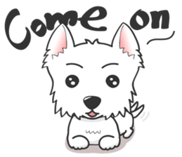 I LOVE West Highland White Terrier. sticker #2013139