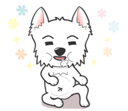I LOVE West Highland White Terrier. sticker #2013144