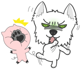 I LOVE West Highland White Terrier. sticker #2013157