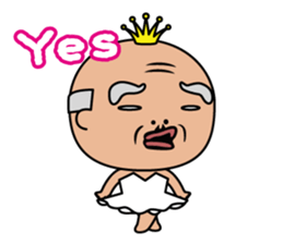 Ballerina-suited old man sticker #2015086