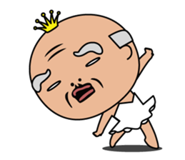 Ballerina-suited old man sticker #2015088