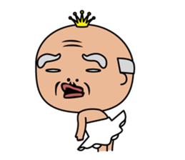 Ballerina-suited old man sticker #2015092