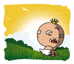 Ballerina-suited old man sticker #2015093