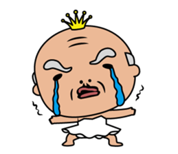 Ballerina-suited old man sticker #2015099