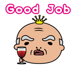 Ballerina-suited old man sticker #2015108