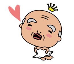 Ballerina-suited old man sticker #2015117