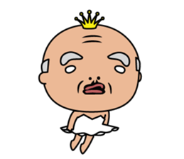 Ballerina-suited old man sticker #2015124