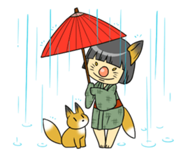 fox girl sticker #2018553