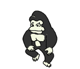 Gorilla gori sticker #2019006