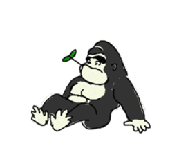 Gorilla gori sticker #2019007
