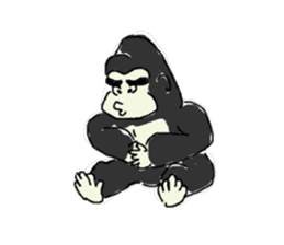 Gorilla gori sticker #2019010