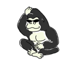 Gorilla gori sticker #2019013