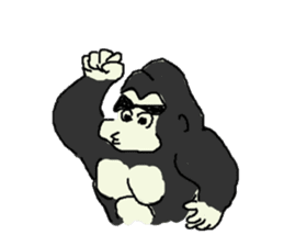 Gorilla gori sticker #2019015