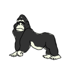 Gorilla gori sticker #2019016