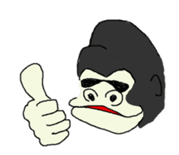 Gorilla gori sticker #2019029