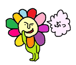 Flower man sticker #2019609