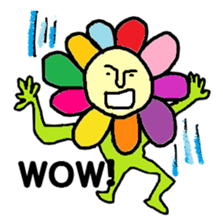 Flower man sticker #2019610