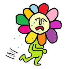 Flower man sticker #2019613