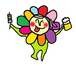 Flower man sticker #2019623