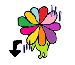 Flower man sticker #2019625